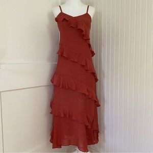Nordstrom x Minkpink Leah Midi Dress in Masala NWT